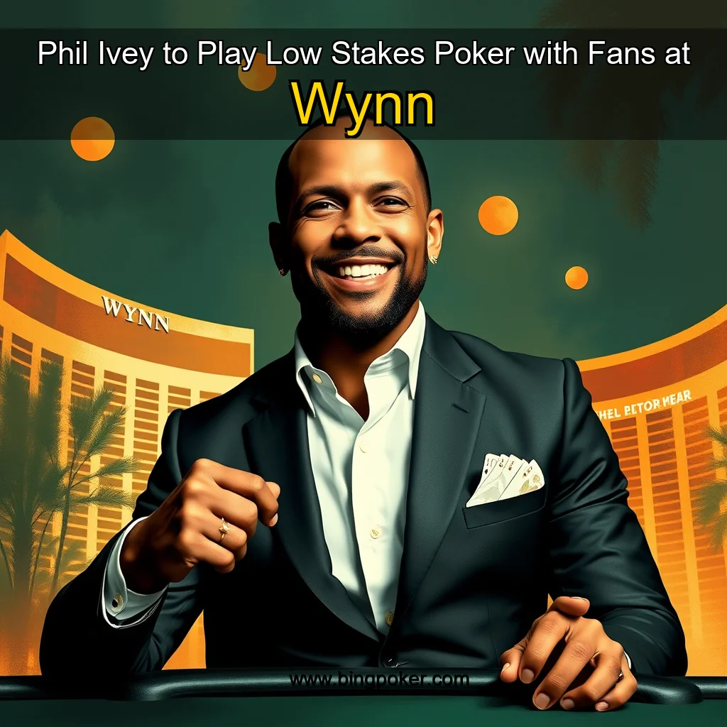 You are currently viewing Phil Ivey to Play Low  Stakes Poker with Fans at Wynn