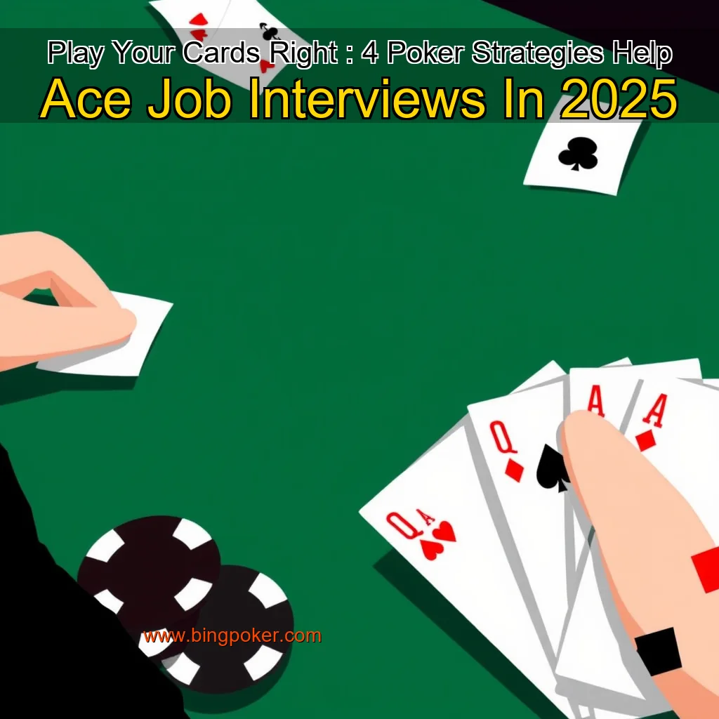 You are currently viewing Play Your Cards Right : 4 Poker Strategies Help Ace Job Interviews In 2025