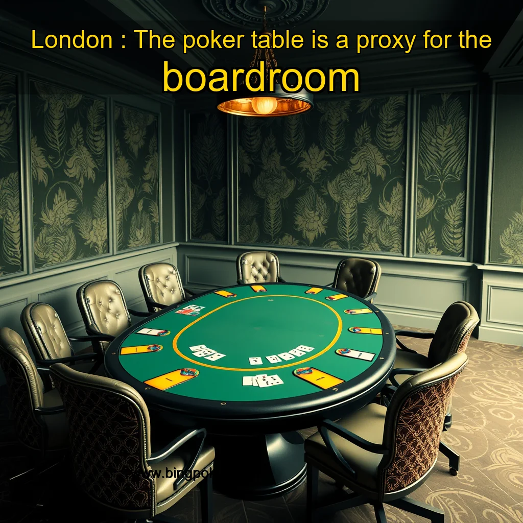 You are currently viewing London : The poker table is a proxy for the boardroom