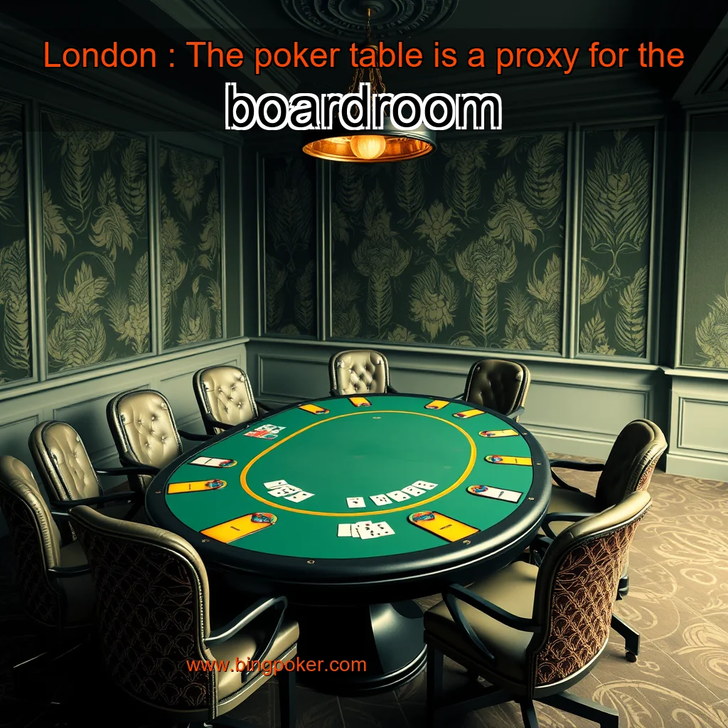 Artistic representation for London : The poker table is a proxy for the boardroom