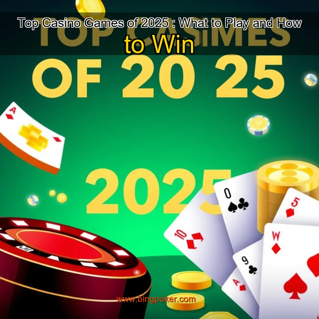 You are currently viewing Top Casino Games of 2025 : What to Play and How to Win