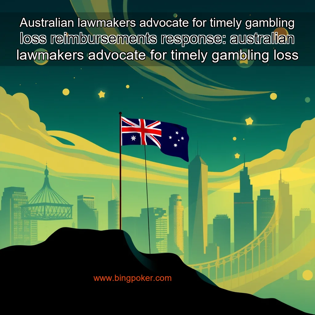 Read more about the article Australian lawmakers advocate for timely gambling loss reimbursements


 response: australian lawmakers advocate for timely gambling loss reimbursements.