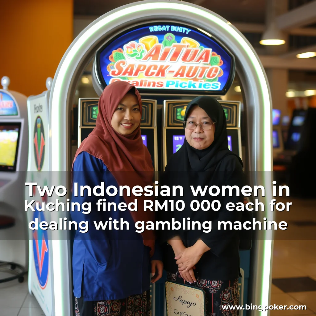 You are currently viewing Two Indonesian women in Kuching fined RM10  000 each for dealing with gambling machine