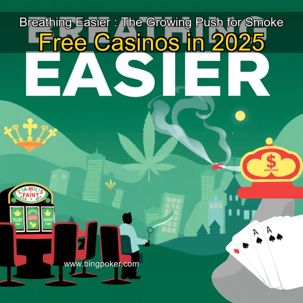 Artistic representation for Breathing Easier : The Growing Push for Smoke Free Casinos in 2025
