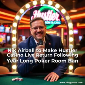 Read more about the article Nik Airball to Make Hustler Casino Live Return Following Year  Long Poker Room Ban