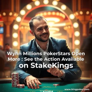Read more about the article Wynn Millions  PokerStars Open  More : See the Action Available on StakeKings
