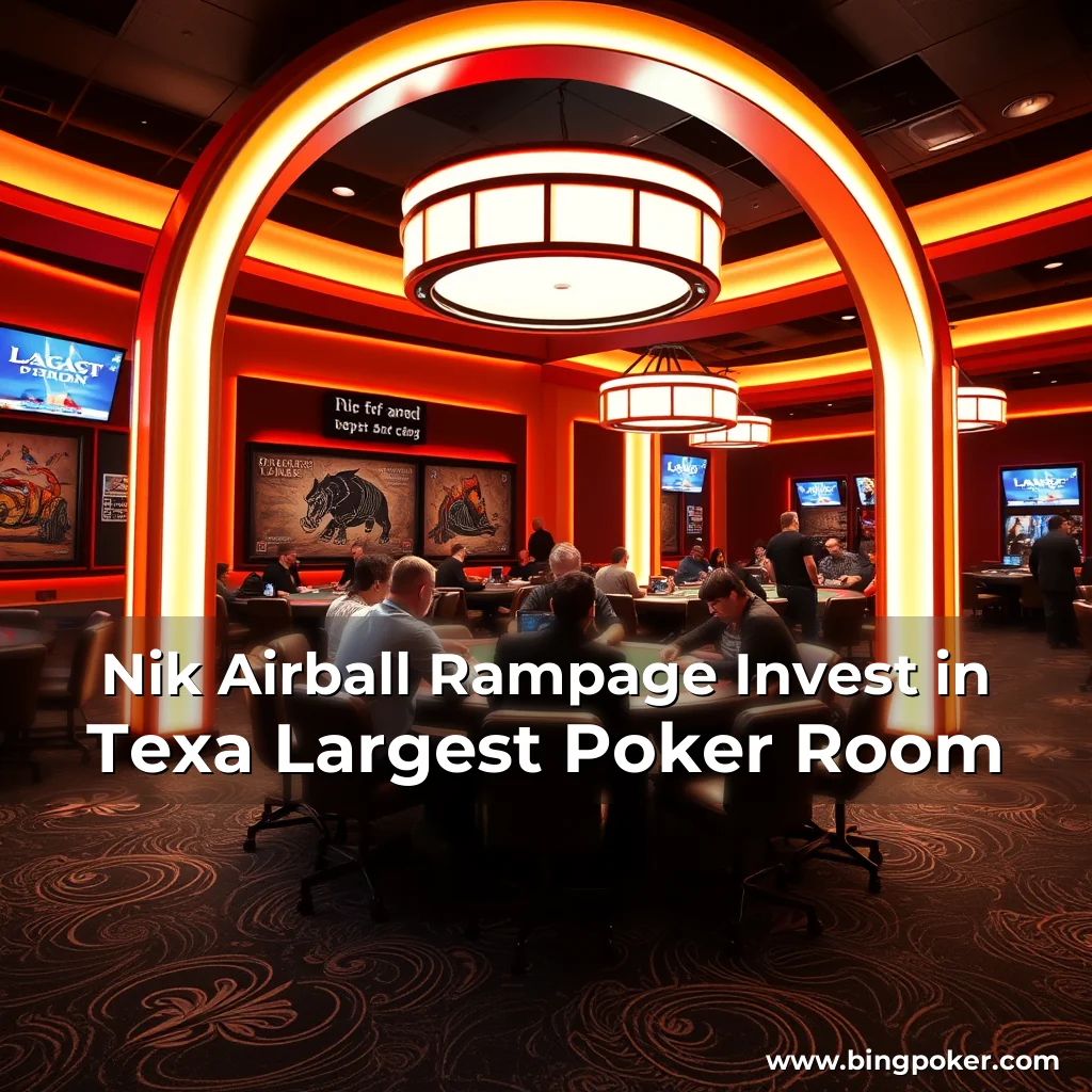 Read more about the article Nik Airball  Rampage Invest in Texa Largest Poker Room