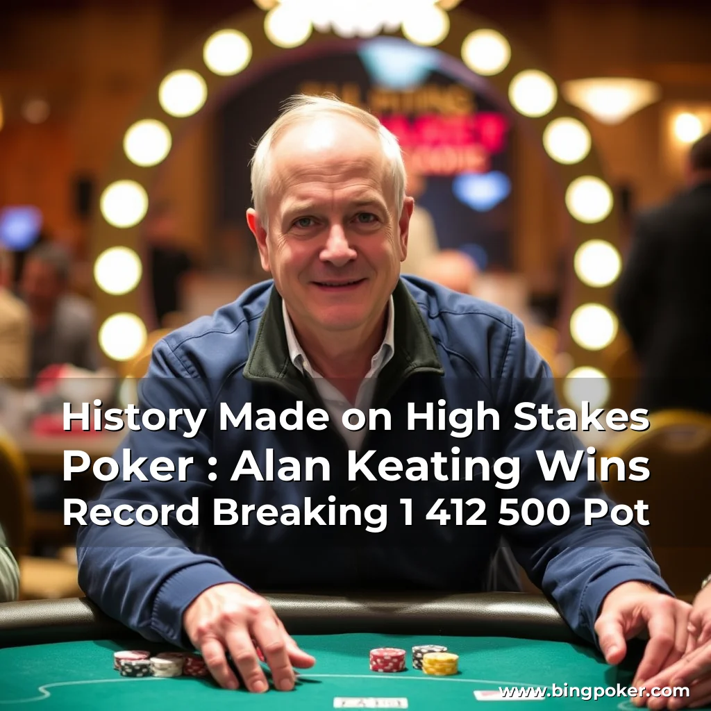 Read more about the article History Made on High Stakes Poker : Alan Keating Wins Record  Breaking 1  412  500 Pot