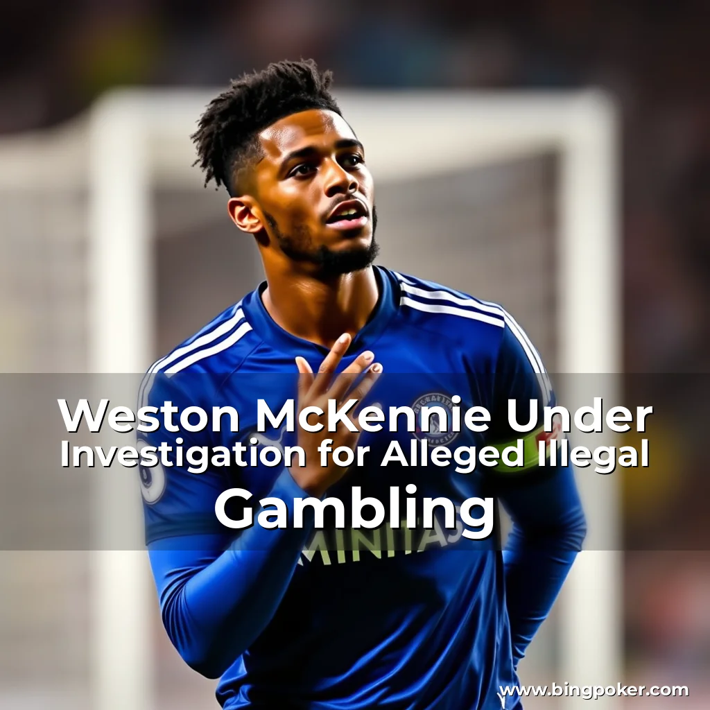You are currently viewing Weston McKennie Under Investigation for Alleged Illegal Gambling