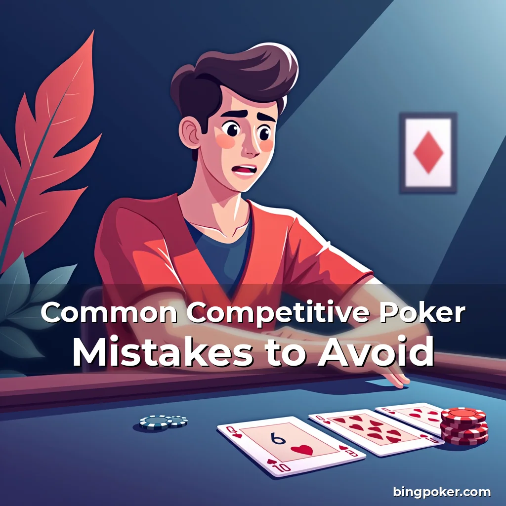 Artistic representation for Common Competitive Poker Mistakes to Avoid
