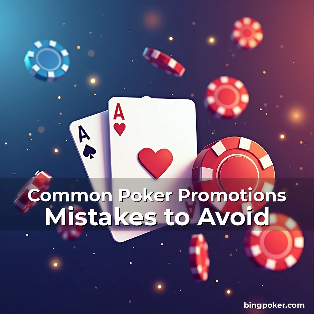 Artistic representation for Common Poker Promotions Mistakes to Avoid