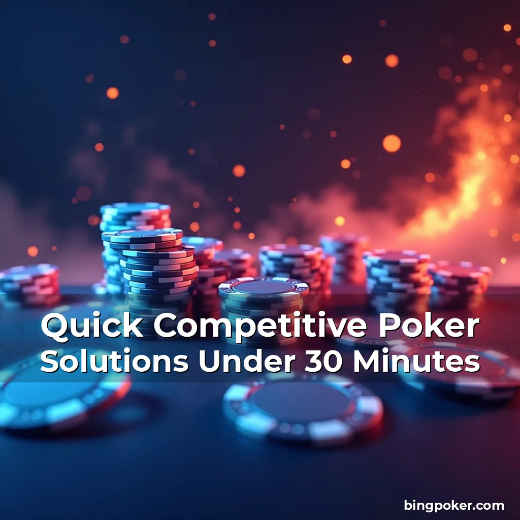 Artistic representation for Quick Competitive Poker Solutions Under 30 Minutes