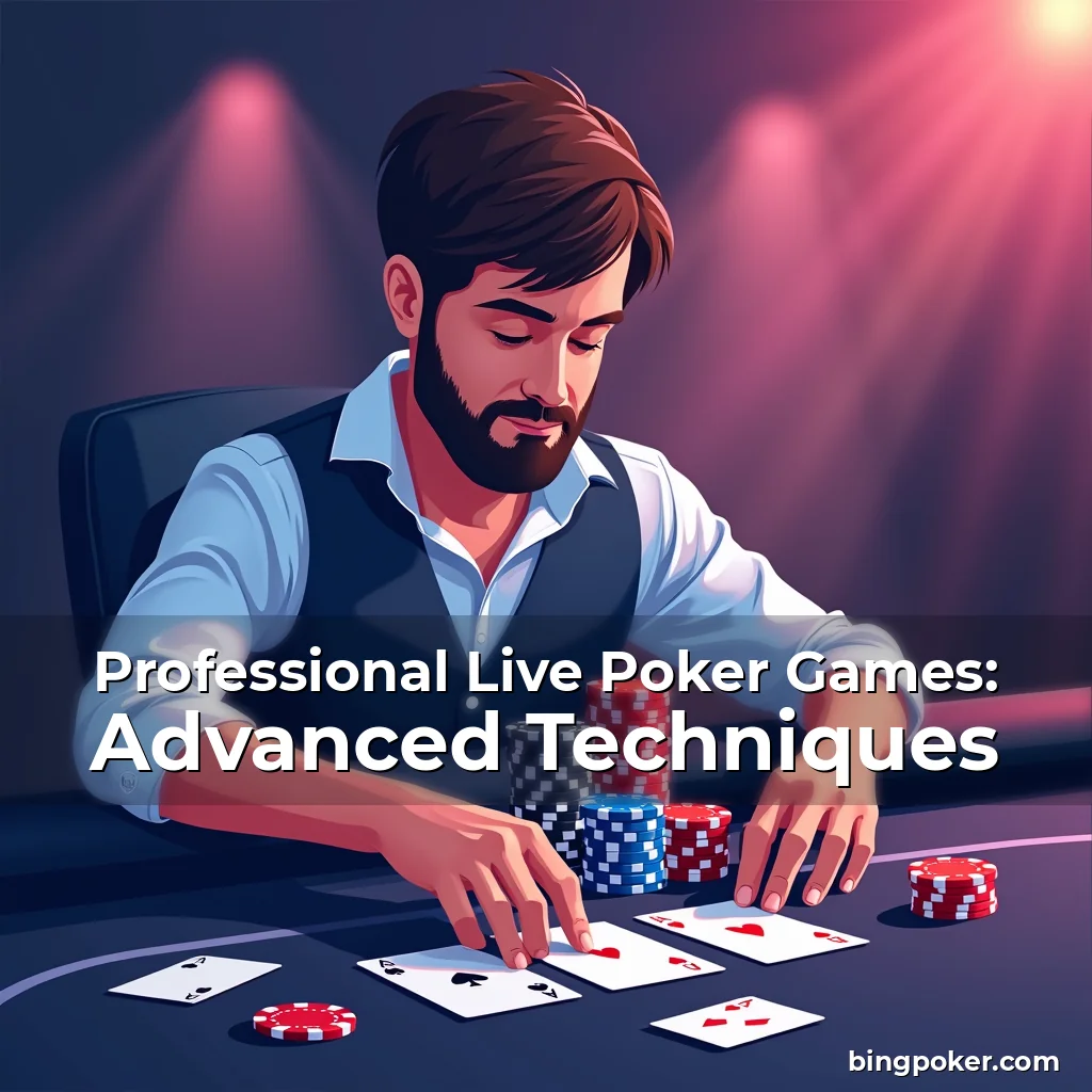 Artistic representation for Professional Live Poker Games: Advanced Techniques
