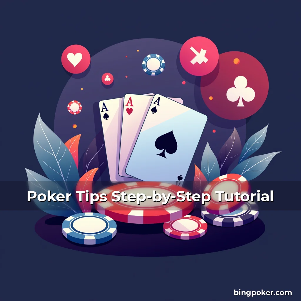 Artistic representation for Poker Tips Step-by-Step Tutorial