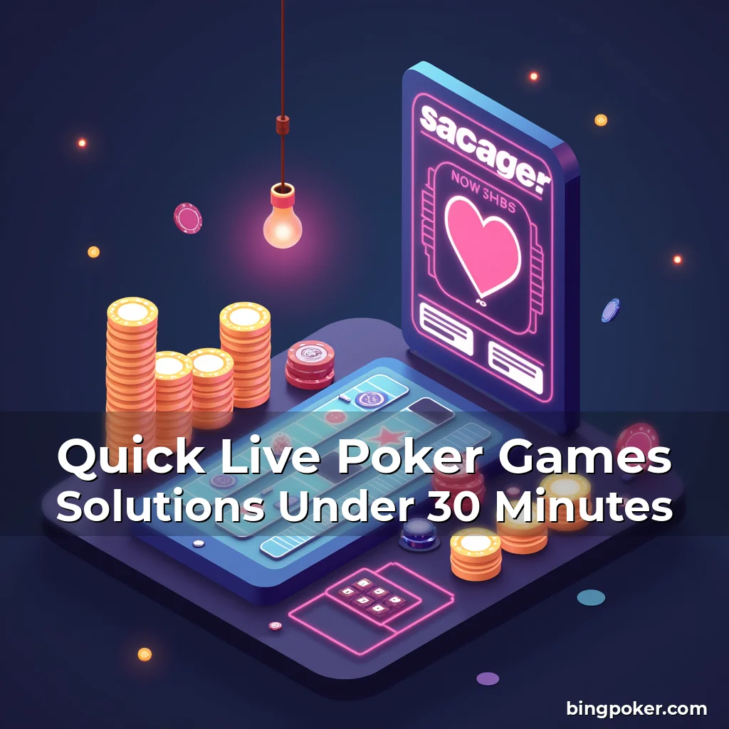 Artistic representation for Quick Live Poker Games Solutions Under 30 Minutes