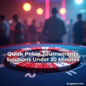 Artistic representation for Quick Poker Tournaments Solutions Under 30 Minutes