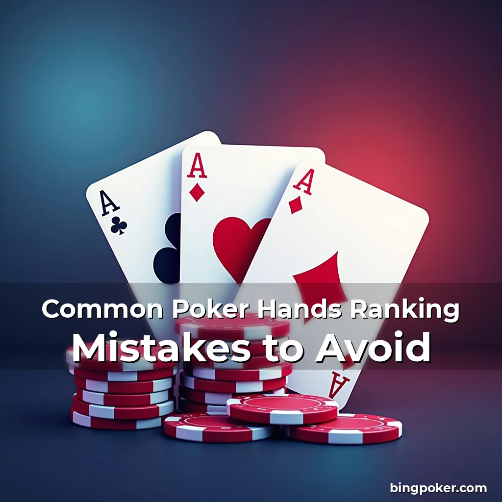 Artistic representation for Common Poker Hands Ranking Mistakes to Avoid