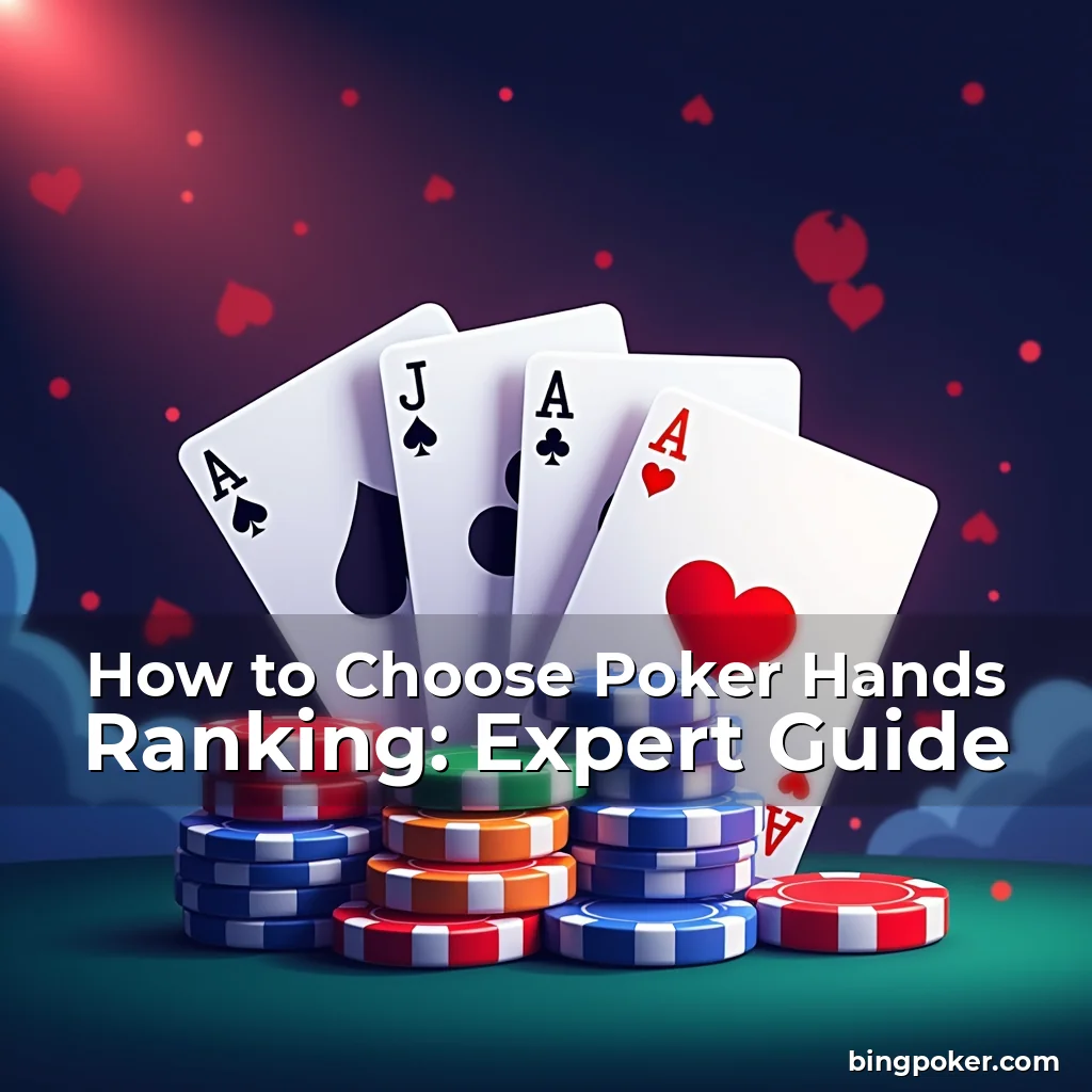 Artistic representation for How to Choose Poker Hands Ranking: Expert Guide