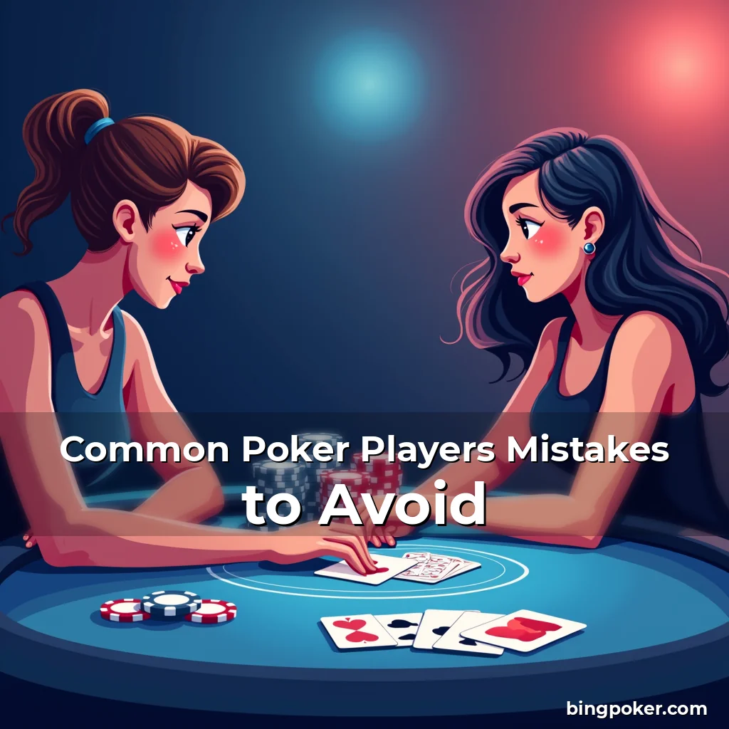 Artistic representation for Common Poker Players Mistakes to Avoid