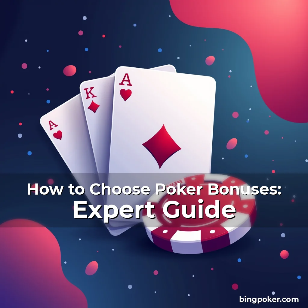 Artistic representation for How to Choose Poker Bonuses: Expert Guide