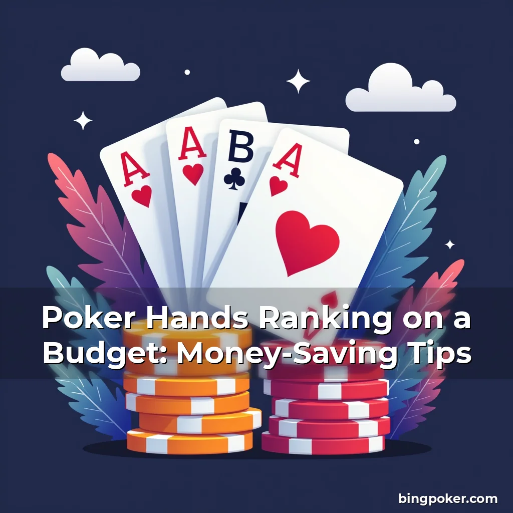 Artistic representation for Poker Hands Ranking on a Budget: Money-Saving Tips