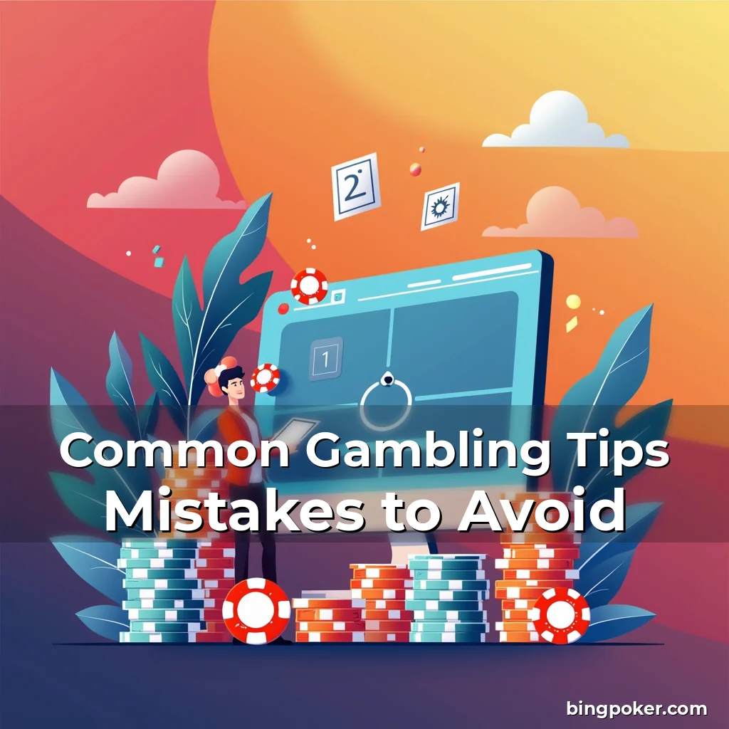 Artistic representation for Common Gambling Tips Mistakes to Avoid