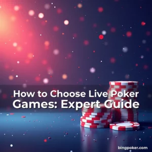 Artistic representation for How to Choose Live Poker Games: Expert Guide