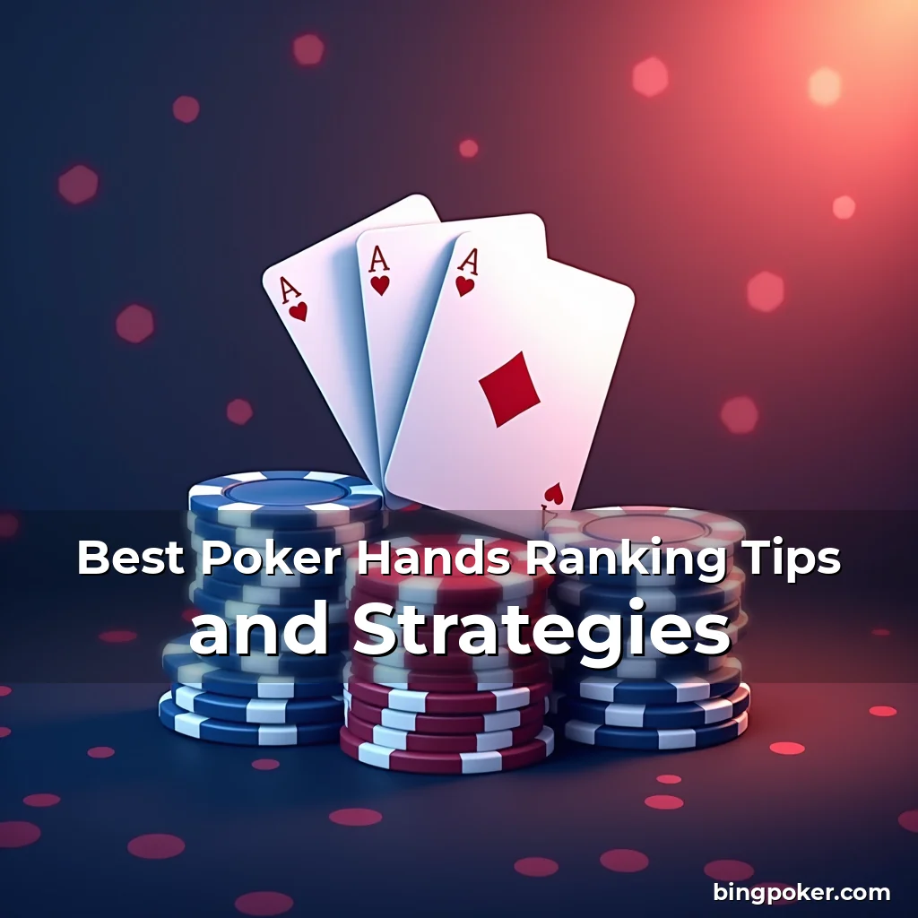 Artistic representation for Best Poker Hands Ranking Tips and Strategies