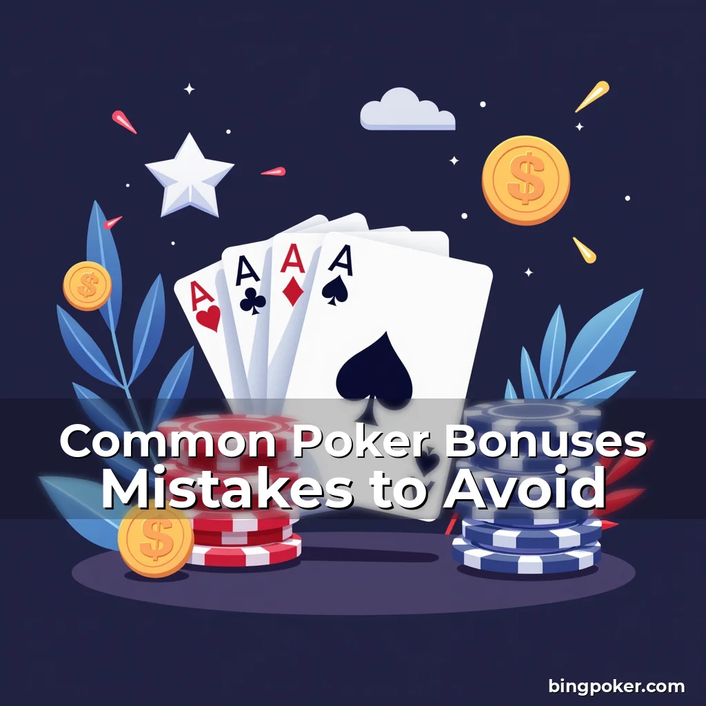 Artistic representation for Common Poker Bonuses Mistakes to Avoid
