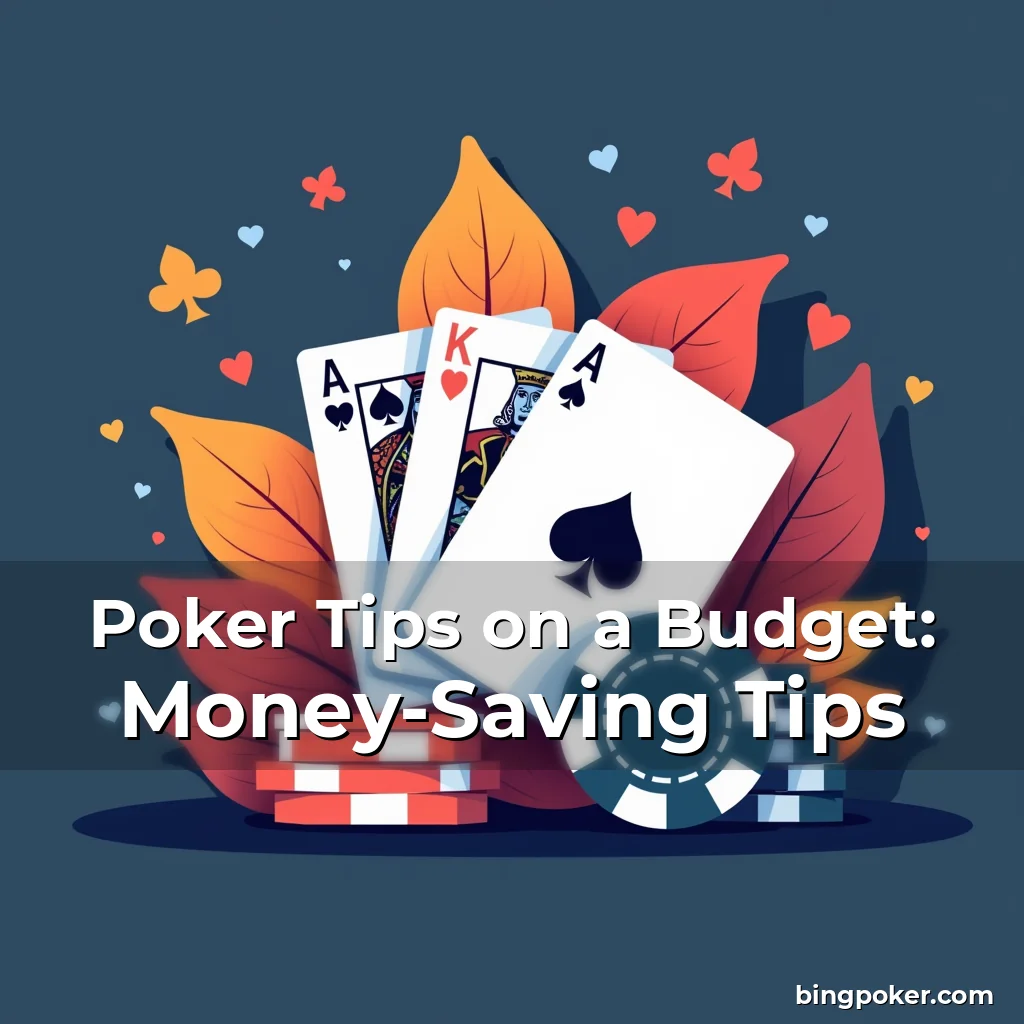 Artistic representation for Poker Tips on a Budget: Money-Saving Tips