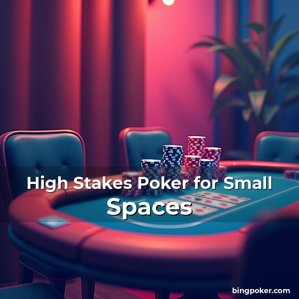 Artistic representation for High Stakes Poker for Small Spaces