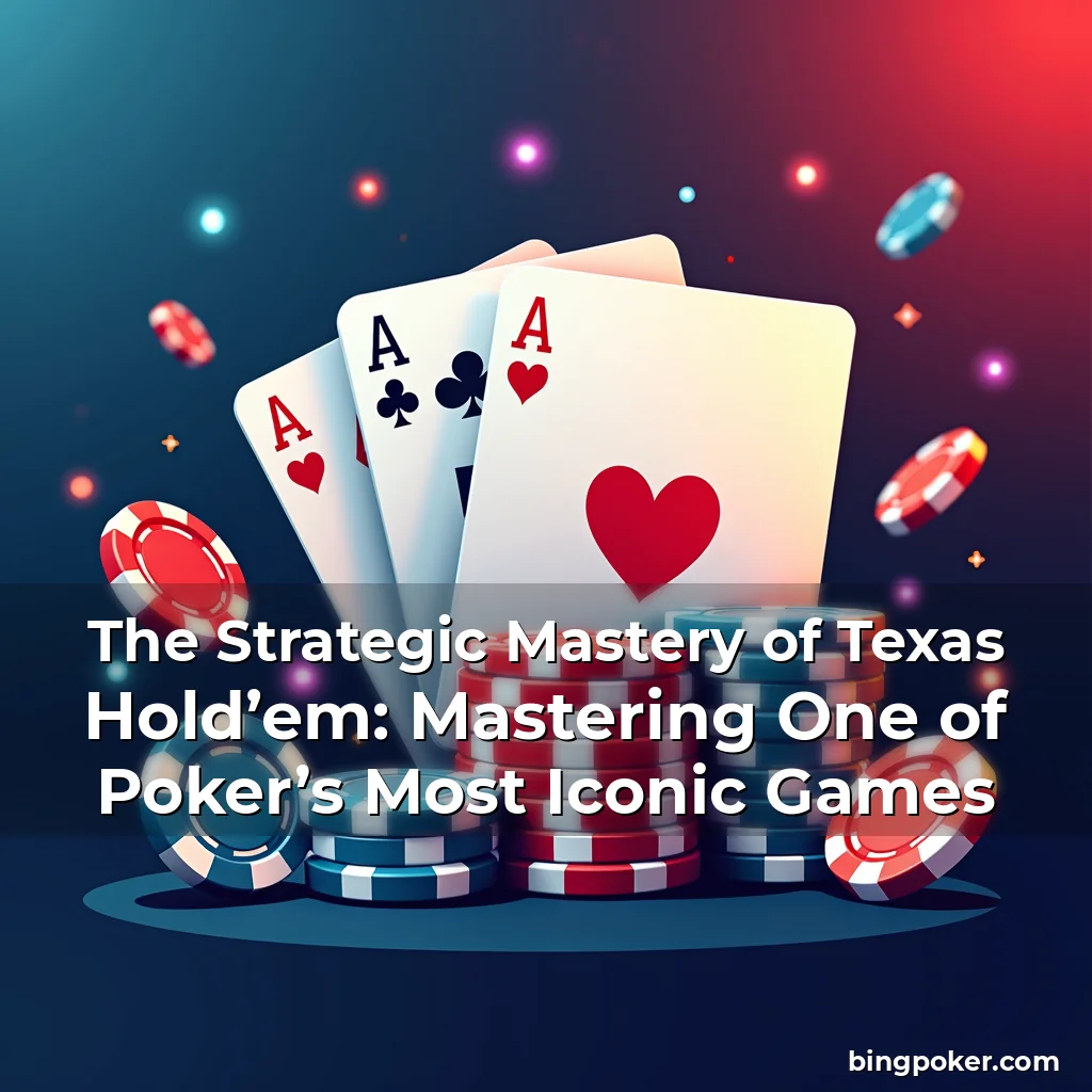 Read more about the article The Strategic Mastery of Texas Hold’em: Mastering One of Poker’s Most Iconic Games