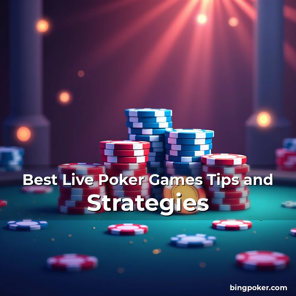 Artistic representation for Best Live Poker Games Tips and Strategies