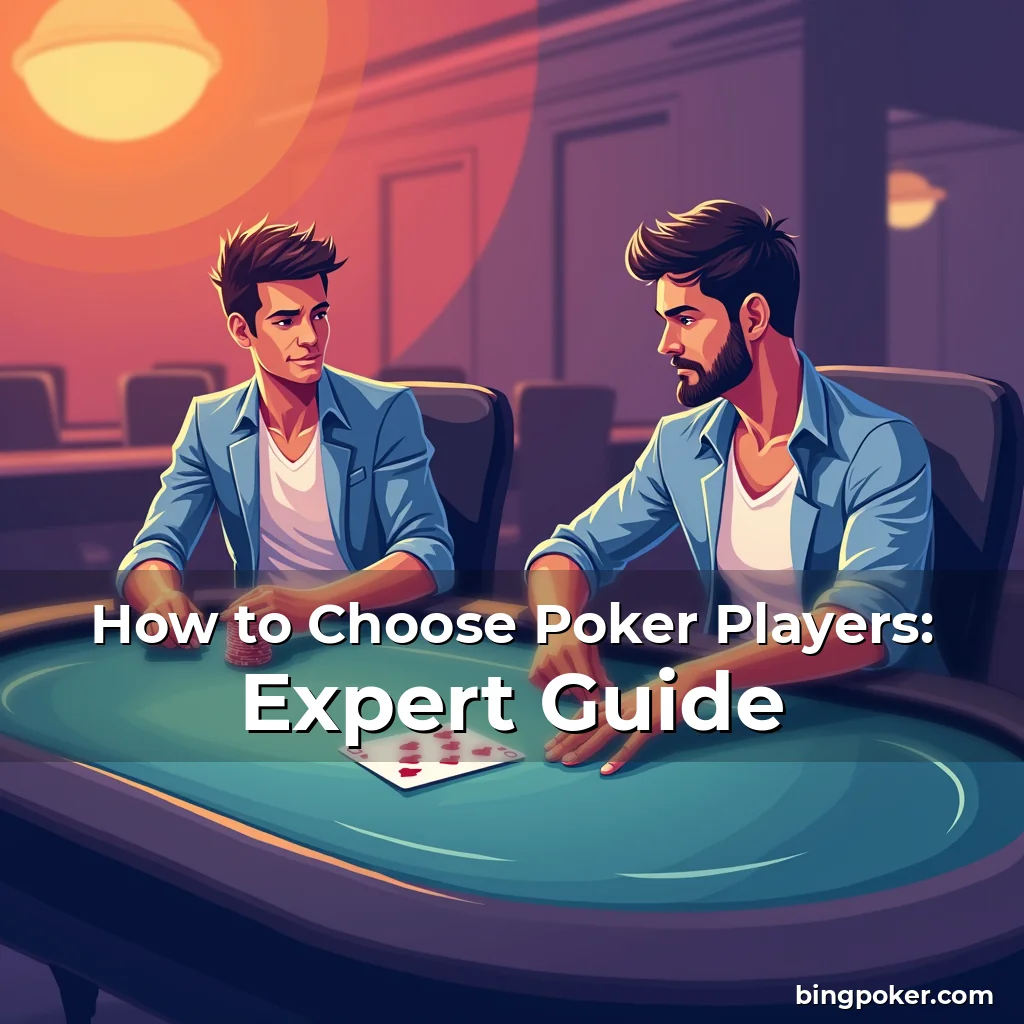 Artistic representation for How to Choose Poker Players: Expert Guide