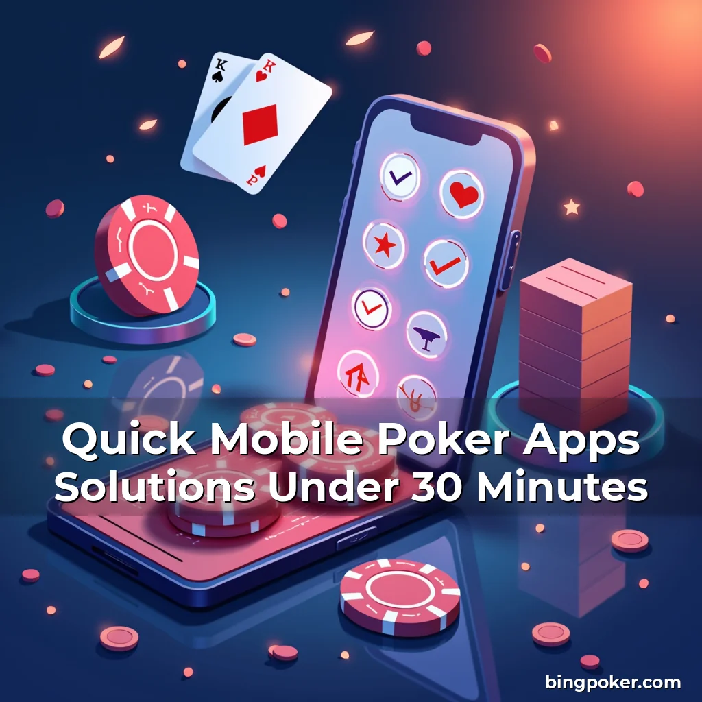 Artistic representation for Quick Mobile Poker Apps Solutions Under 30 Minutes